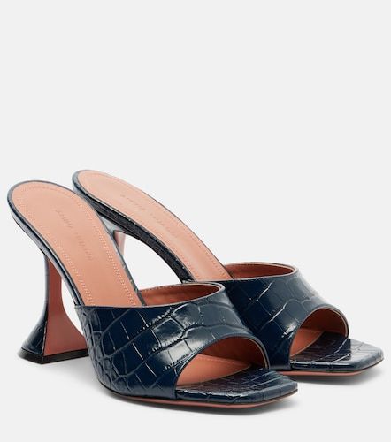Mules Lupita en cuir embossé - Amina Muaddi - Modalova