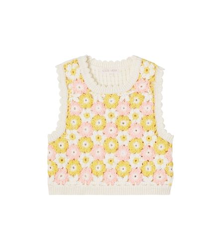 Pull sans manches Rynia en coton et crochet - Louise Misha - Modalova