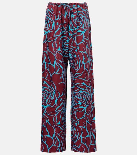 Pantalon droit à fleurs - Dries Van Noten - Modalova