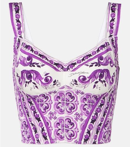Top Majolica en soie mélangée - Dolce&Gabbana - Modalova