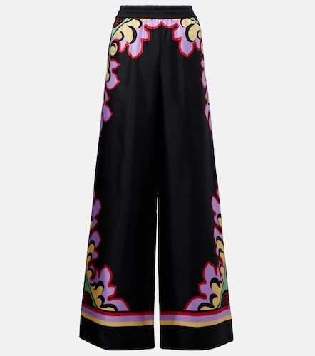 Pantalon palazzo imprimé en soie - La DoubleJ - Modalova