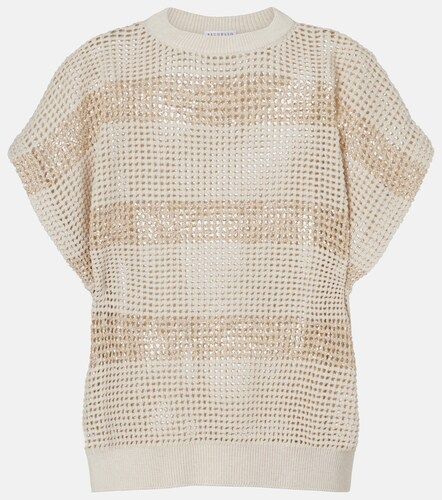 Pull en coton à paillettes - Brunello Cucinelli - Modalova