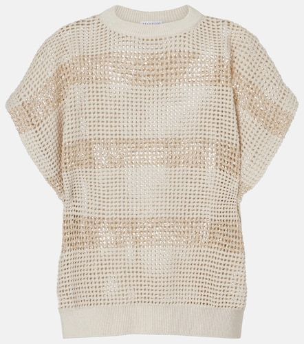 Pull en coton à paillettes - Brunello Cucinelli - Modalova