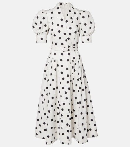 Robe midi Maisie en coton mélangé à pois - Rebecca Vallance - Modalova