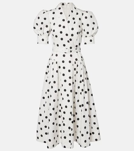 Robe midi Maisie en coton mélangé à pois - Rebecca Vallance - Modalova
