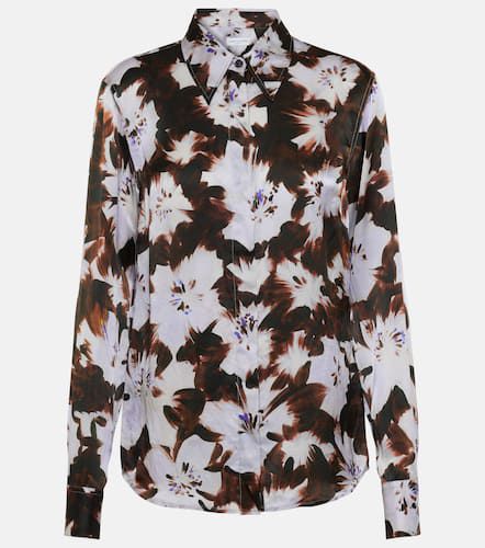 Chemise Chowy en satin de soie à fleurs - Dries Van Noten - Modalova