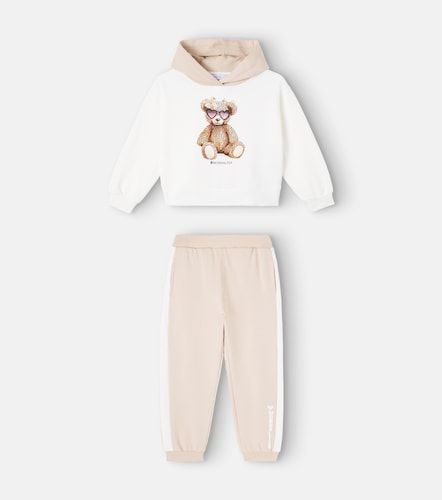 Set de sweat-shirt à capuche et pantalon de survêtement en coton mélangé - Monnalisa - Modalova