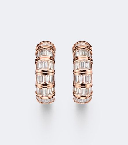 Boucles d'oreilles Hugie en or rose 18 ct et diamants - Shay Jewelry - Modalova