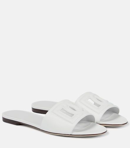 Dolce&Gabbana Mules en cuir à logo - Dolce&Gabbana - Modalova