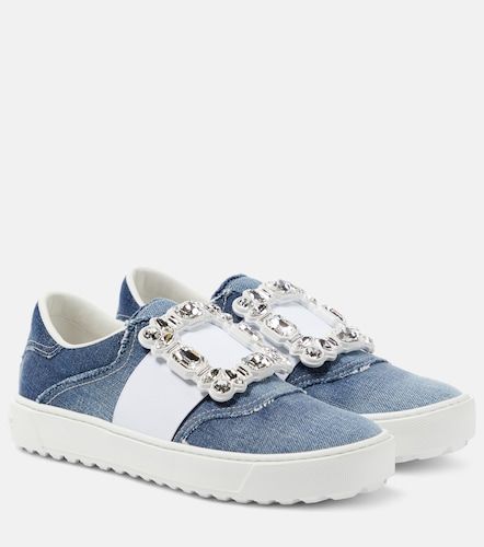 Baskets Very Vivier en denim à franges - Roger Vivier - Modalova