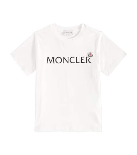 T-shirt en coton à logo - Moncler Enfant - Modalova