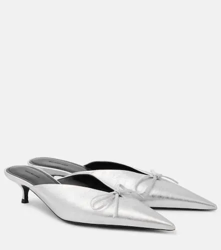 Mules Knife Bow 40 en cuir métallisé - Balenciaga - Modalova