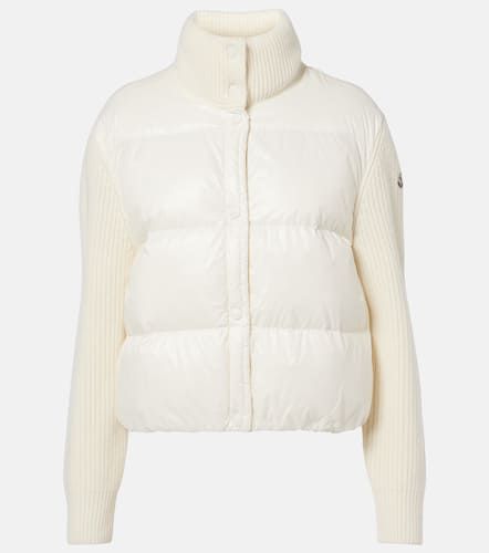 Cardigan doudoune en laine vierge - Moncler - Modalova