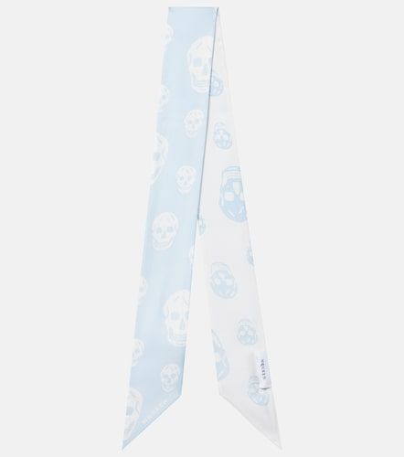 Foulard Skull imprimé en soie - McQueen - Modalova