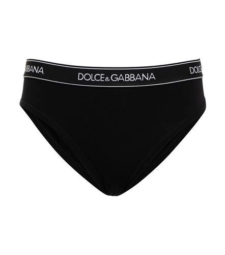 Culotte en coton mélangé à logo - Dolce&Gabbana - Modalova