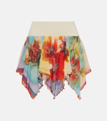 Mini-jupe asymétrique à fleurs - Jean Paul Gaultier - Modalova