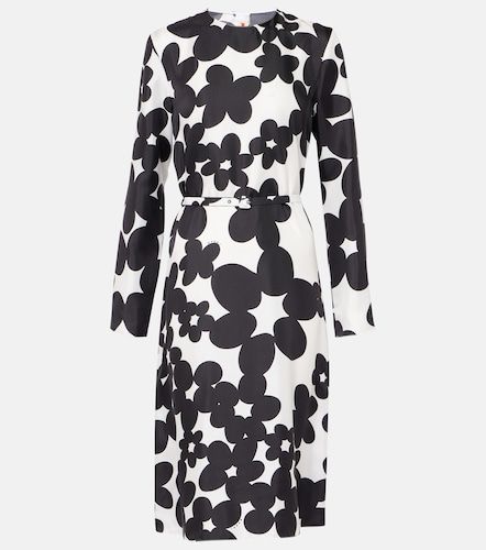 Marni Robe midi en soie imprimée - Marni - Modalova