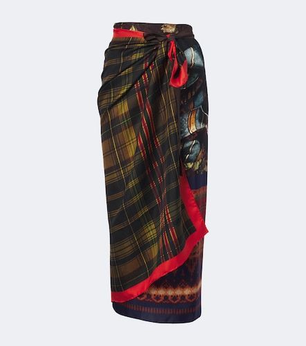Jupe portefeuille en sergé de soie - Dries Van Noten - Modalova