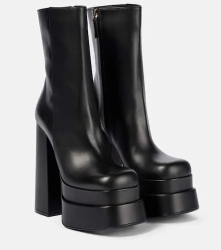 Bottines Intrico à plateau en cuir - Versace - Modalova