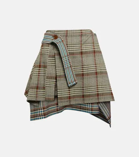 Mini-jupe en tweed de laine mélangée à carreaux - Vivienne Westwood - Modalova