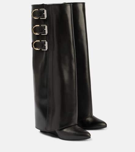 Bottes Shark Lock Buckles 90 en cuir - Givenchy - Modalova