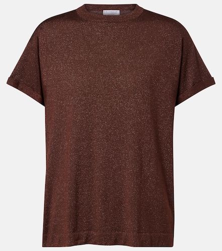 T-shirt lamé en cachemire et soie mélangés - Brunello Cucinelli - Modalova