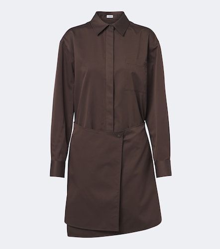 Robe chemise Double L en coton et soie - Loewe - Modalova