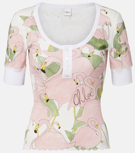 Chloé Top imprimé en coton mélangé - Chloe - Modalova