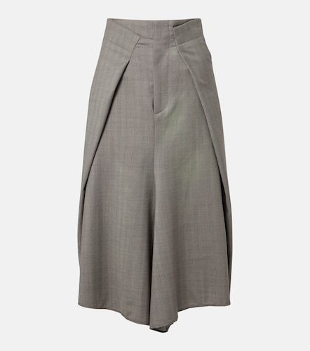 Jupe midi asymétrique en laine vierge - Victoria Beckham - Modalova