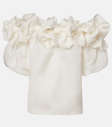 Top en soie à encolure bardot - Carolina Herrera - Modalova