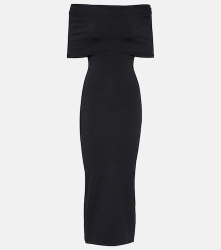 Robe midi en maille côtelée à épaules dénudées - Wardrobe.NYC - Modalova