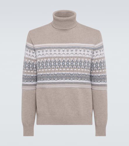 Pull à col roulé intarsia en cachemire - Zegna - Modalova