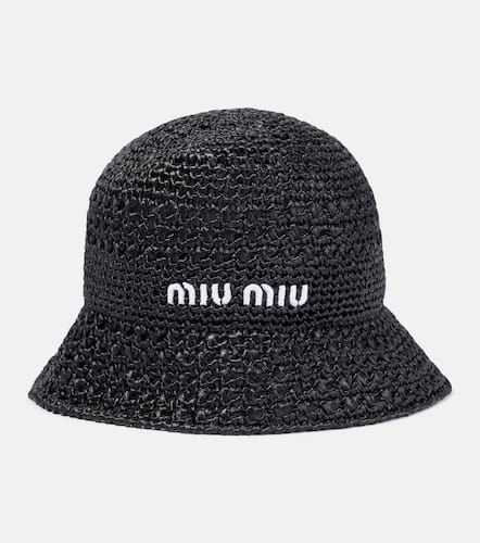 Miu Miu Chapeau bob à logo - Miu Miu - Modalova