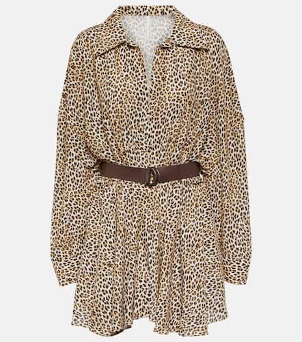 Robe chemise à motif léopard - Norma Kamali - Modalova