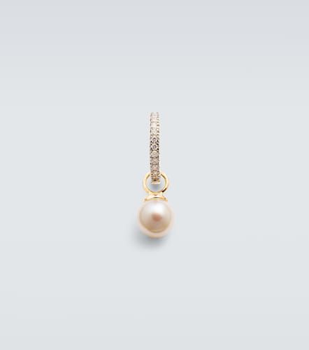 Boucle d'oreille unique en or 14 ct, diamants et perles d'eau douce - Mateo - Modalova