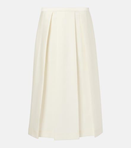 Jupe midi Twinflower en laine et soie - Toteme - Modalova
