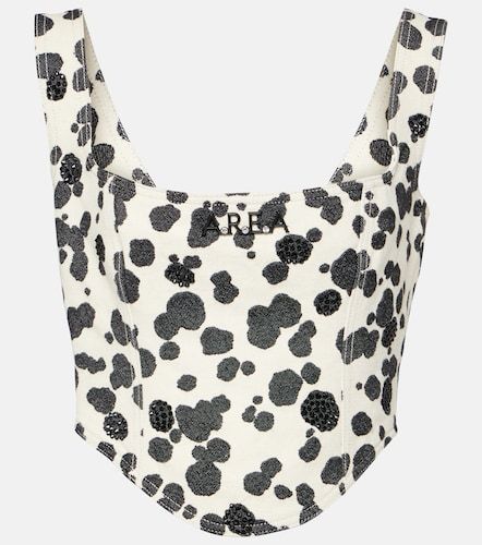 Corset Dalmatian en denim à ornements - Area - Modalova