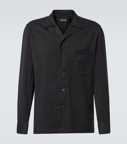 Chemise rayée en coton et soie - Tom Ford - Modalova