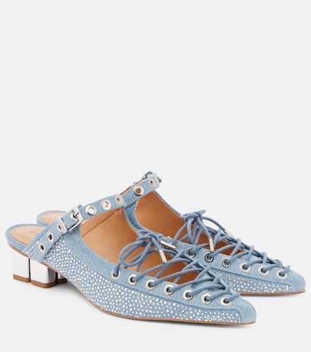 Ganni Mules en jean à ornements - Ganni - Modalova