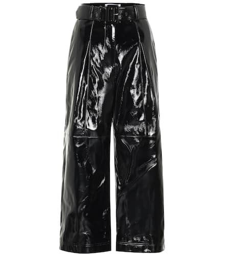 Pantalon à taille haute en cuir synthétique - Self-Portrait - Modalova