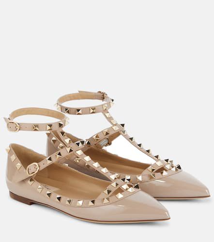 Ballerines Rockstud en cuir verni - Valentino Garavani - Modalova