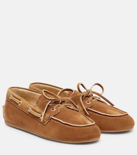 Miu Miu Chaussures bateau en daim - Miu Miu - Modalova
