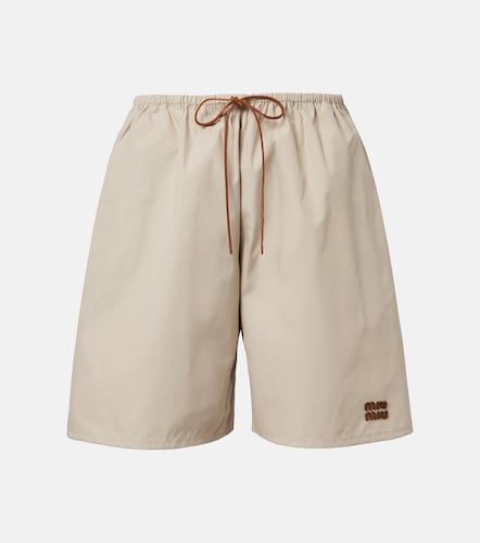 Miu Miu Bermuda en coton mélangé - Miu Miu - Modalova