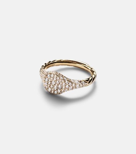 Bague Petite Pavé en or 18 ct et diamants - David Yurman - Modalova