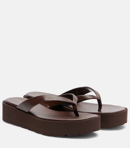 Tongs compensées en cuir - Gianvito Rossi - Modalova