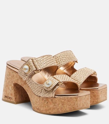 Jimmy Choo Mules à plateau Fayence - Jimmy Choo - Modalova