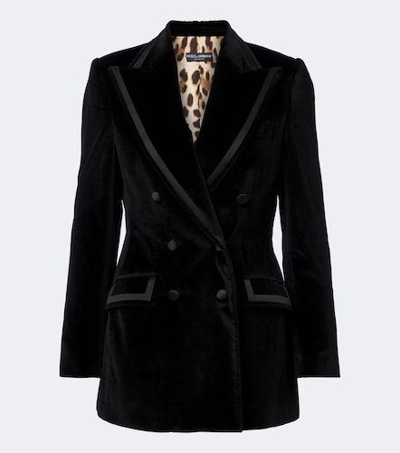 Blazer en velours de coton mélangé - Dolce&Gabbana - Modalova
