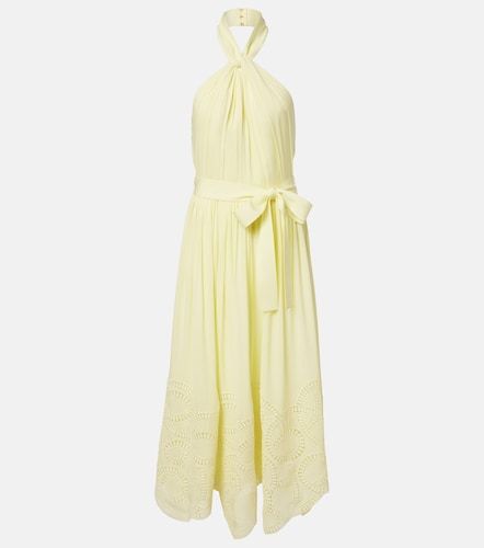 Robe midi en soie mélangée - Elie Saab - Modalova