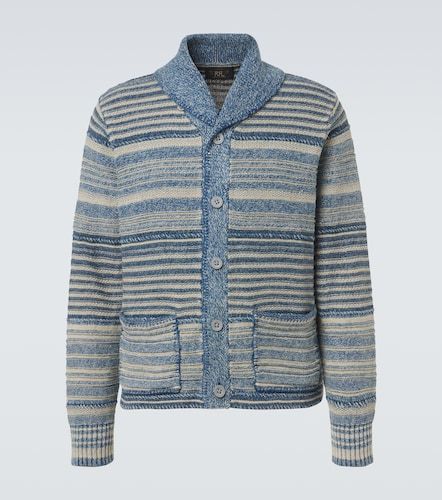 Cardigan en coton et lin à rayures - RRL - Modalova