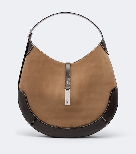 Sac porté épaule Polo ID Medium en daim - Polo Ralph Lauren - Modalova
